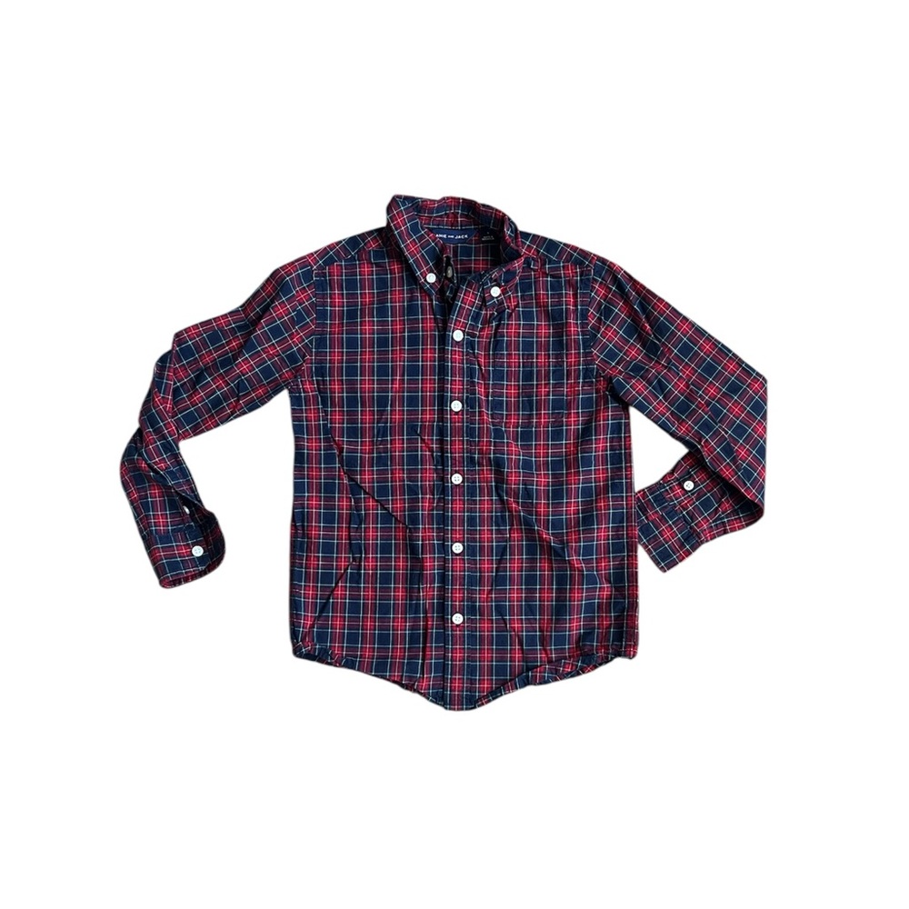 Janie and Jack Classic Red and Blue Checkered Shirt